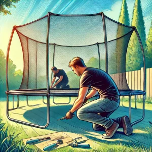 Fixing trampoline mat hooks in Kenya